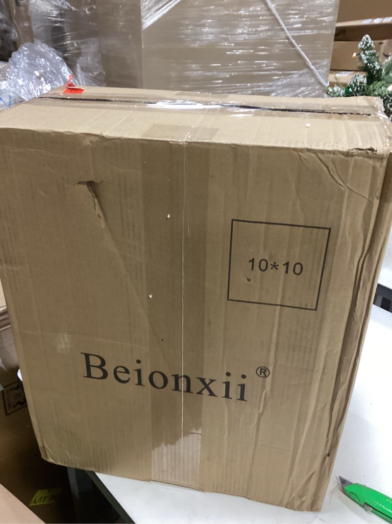 Condition photo showing New/Like New for Beionxii Dusk to Dawn Outdoor Post Lights, 21inch Large Exterior Lamp Post Light Pier Mount Lantern with Base, Black Cast Aluminum w/Water Glass - A272P-2PK (NOT Solar, 110-120V AC) POST MOUNT X 2