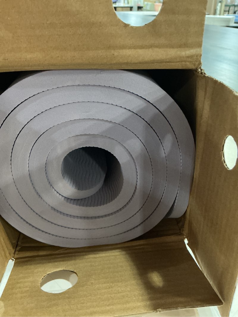 Condition photo showing Good Condition for yottoy yoga mat?extra thick yoga mat (1/2inch),professional tpe exercise mat,non-slip workout mat for yoga, pilates, fitness, barefoot workouts, home gym studio with strap purple 72*24*1/2inch