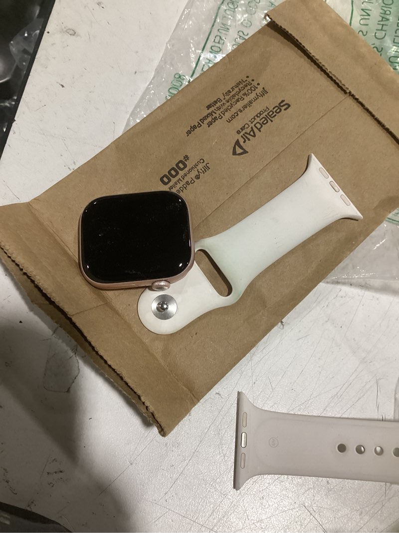 Condition photo showing Good Condition for apple watch series 10 [gps, 46mm] - rose gold aluminum case with light blush sport band, m/l (renewed) 46mm rose gold w/ light blush band, m/l gps
