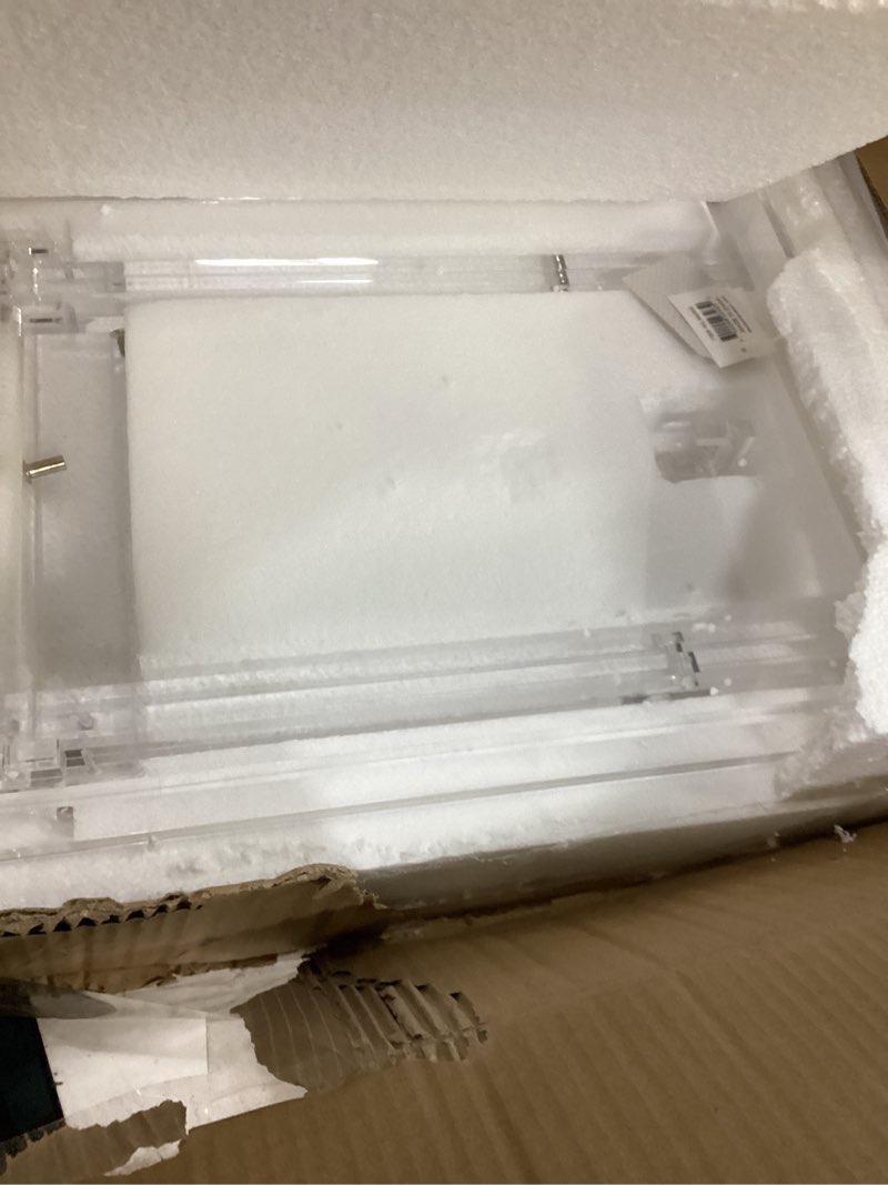 Condition photo showing Good Condition for designstyles acrylic folding tray table – modern chic accent desk - kitchen and bar serving table - elegant clear design
