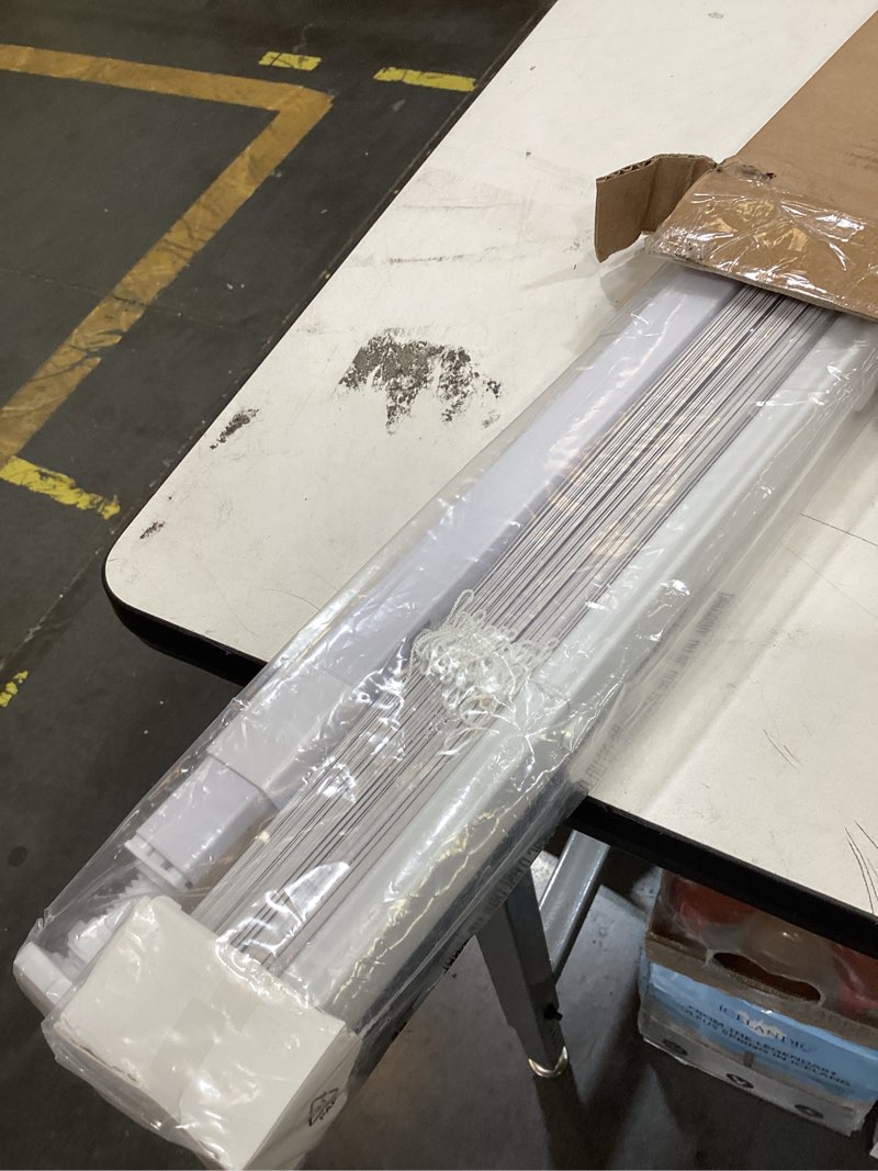 Condition photo showing New/Like New for lazblinds no tools no drill 1" vinyl mini blinds, cordless blinds for windows, light filtering horizontal window blinds & shades, 26 1/2" w x 64" h, white cordless-white 26 1/2" w x 64" h