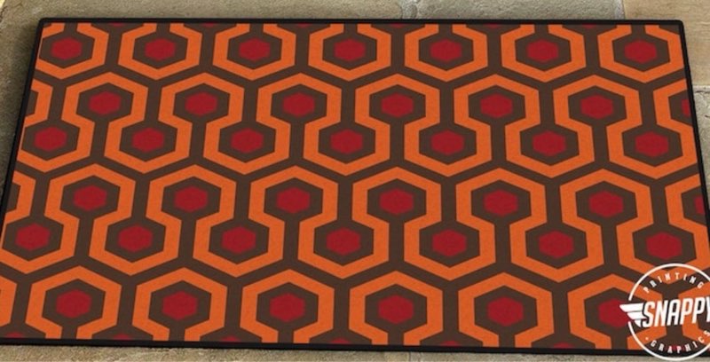SXU Retro Funny Doormat Overlook Hotel Carpet Pattern 18x30 Inches Brown Machine Washable