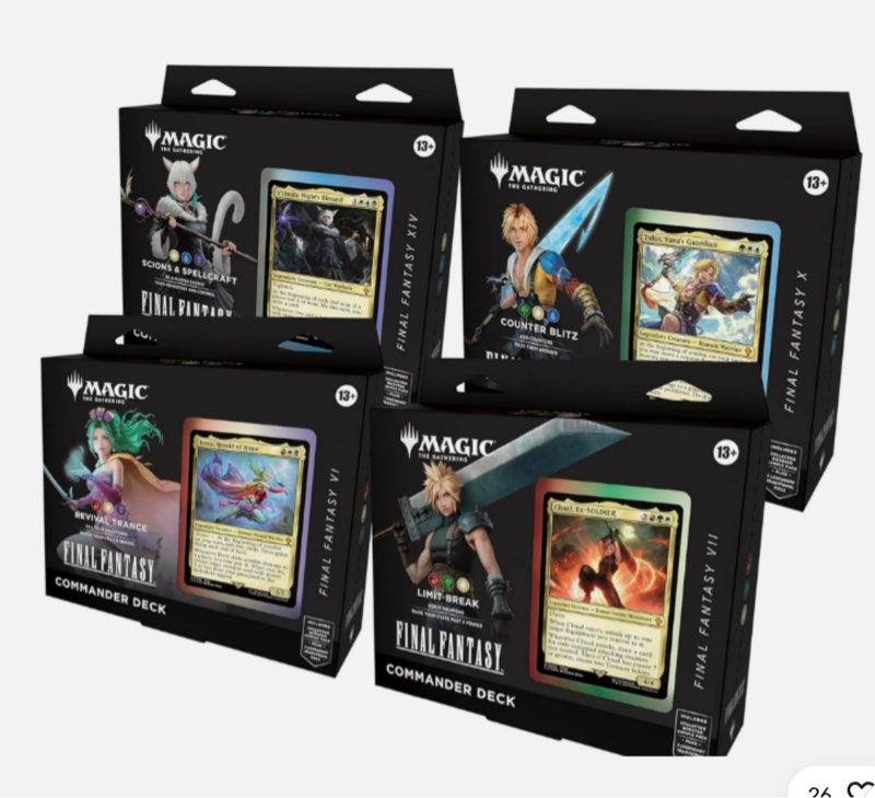 magic: the gathering final fantasy commander deck bundle (includes all 4 decks)