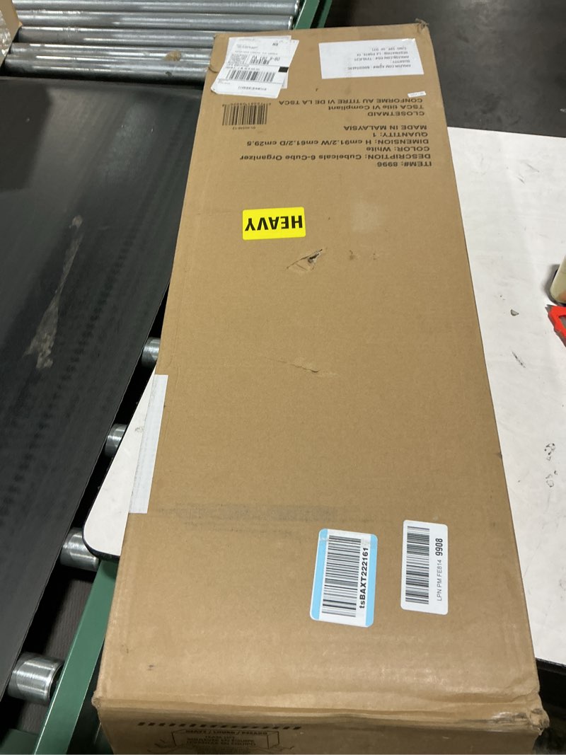 Condition photo showing Good Condition for ClosetMaid Cubeicals 6 Cube Storage Shelf Organizer Bookshelf, Stackable, Vertical or Horizontal, Easy Assembly, Wood, White Finish White 6-Cube