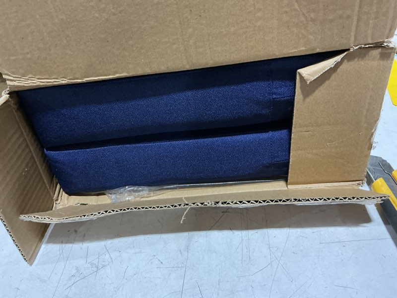 Condition photo showing New/Like New for 2 pcs stadium seat cushions water-repellent bleacher seat cushions indoor & outdoor seat cushion for bleachers portable stadium cushion for sports events, office chairs, beaches dark blue