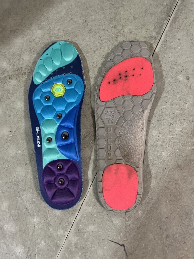 Condition photo showing As Is for akusoli insoles for men, work boots mens insoles, shock absorbing inserts, flat feet support, magnetic insole women standing all day, plantillas para botas de trabajo, mens gifts l/xl w 10–12 m 8–13 l/xl | men 8-13 | woman 10-12
