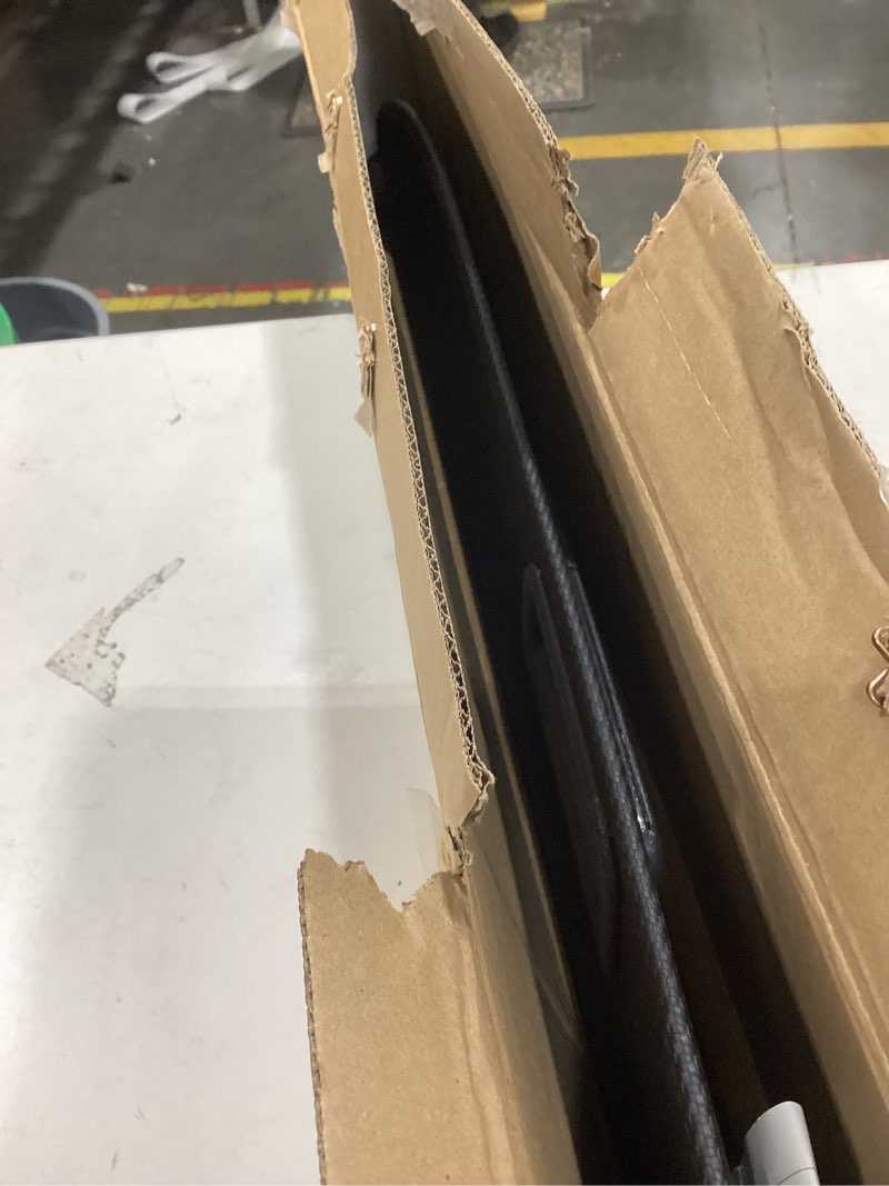 Condition photo showing As Is for cargo cover for tesla model y juniper 2025 2026 accessories retractable trunk cover security shielding shade cargo luggage cover trunk privacy protection (carbon fiber texture) for model y juniper