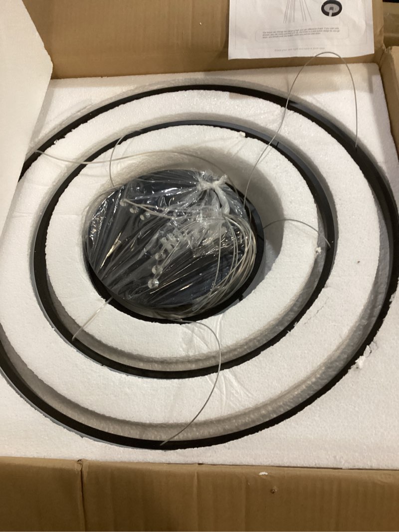 Modern black led chandelier white 4000k 65W