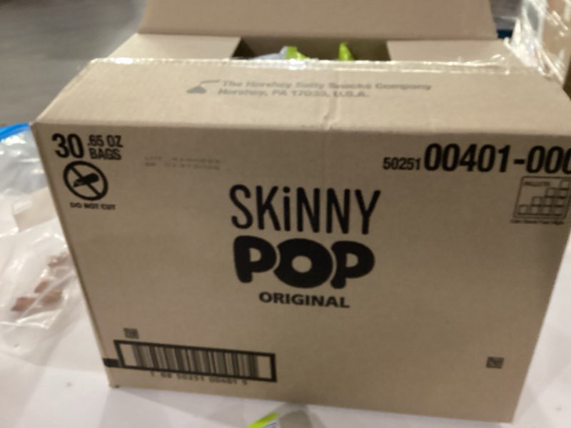 Condition photo showing New/Like New for SkinnyPop Popcorn, Original, Whole Grain, Dairy-Free Snack, 0.65oz Bags (30ct) Original 0.65 Ounce (Pack of 30)