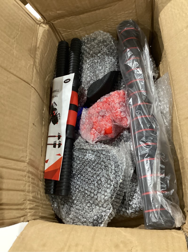 Condition photo showing Good Condition for adjustable-dumbbells-sets,free weights-dumbbells set of 2 convertible to barbell a pair of lightweight for home gym,women and men equipment red 20lbs(10lbs*2)