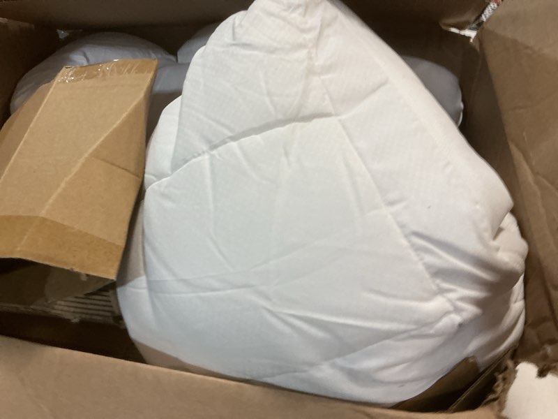 Condition photo showing New/Like New for nuzzle cooling adjustable pillow queen size for side sleepers, luxury bed pillow hotel collection - best adjust height soft firm pillow for back, stomach or side sleepers queen size (set of 1) white