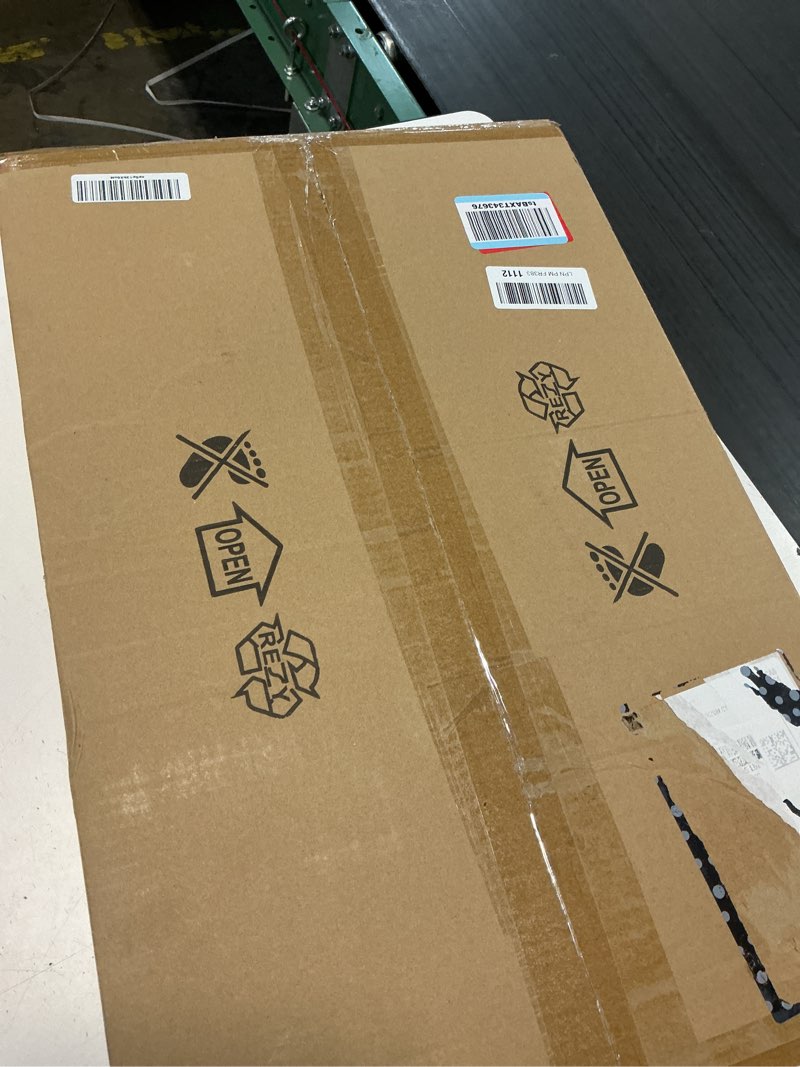 Condition photo showing Good Condition for majhoiw brushed nickel chandeliers for dining room, rustic farmhouse crystal chandelier with round metal shade, modern 6-light large light fixture for hallway, bedroom, foyer 21.6”-brushed nickel