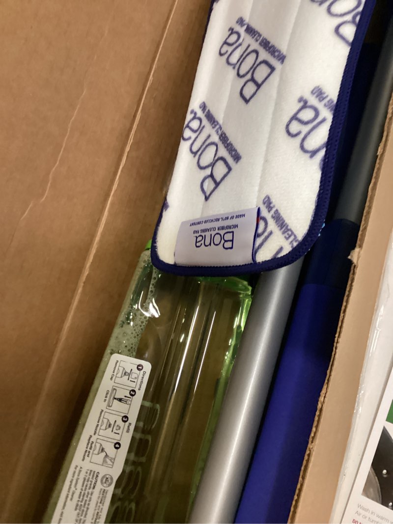 Condition photo showing Good Condition for Bona Wood Floor Mop Starter Kit - 1 Spray Mop, 1 Reusable Microfiber Mopping Pad, 1 Refillable Wood Floor Cleaner Liquid
