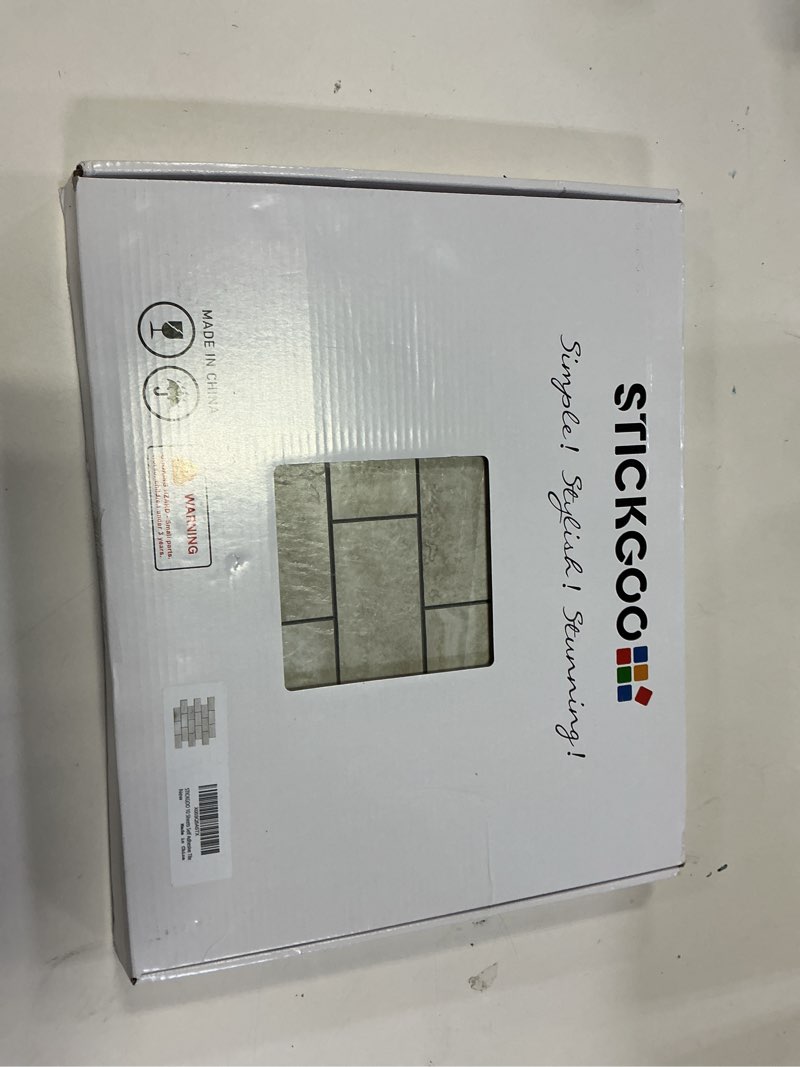 Condition photo showing New/Like New for STICKGOO 10-Sheet Subway Tile Cream Peel and Stick Backsplash, Beige Stone Texture with Grey Grout Kitchen Backsplash Wall Tile, 3D Adhesive Stick on Tile for Bathroom, RV, Fireplace 10 Beige Mixed Light Grey