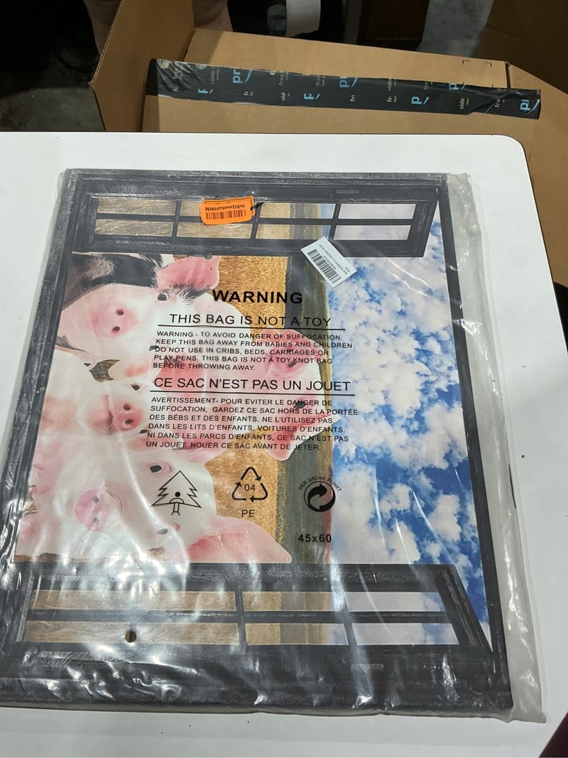 Condition photo showing Good Condition for 20x16”canvas pig picture