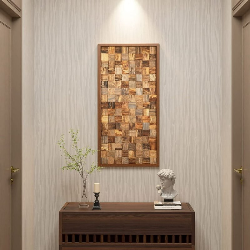 (SIMILAR TO STOCK PHOTO)  (2 pieces) WD WALL PLAQUE 35\"W, 35\"H