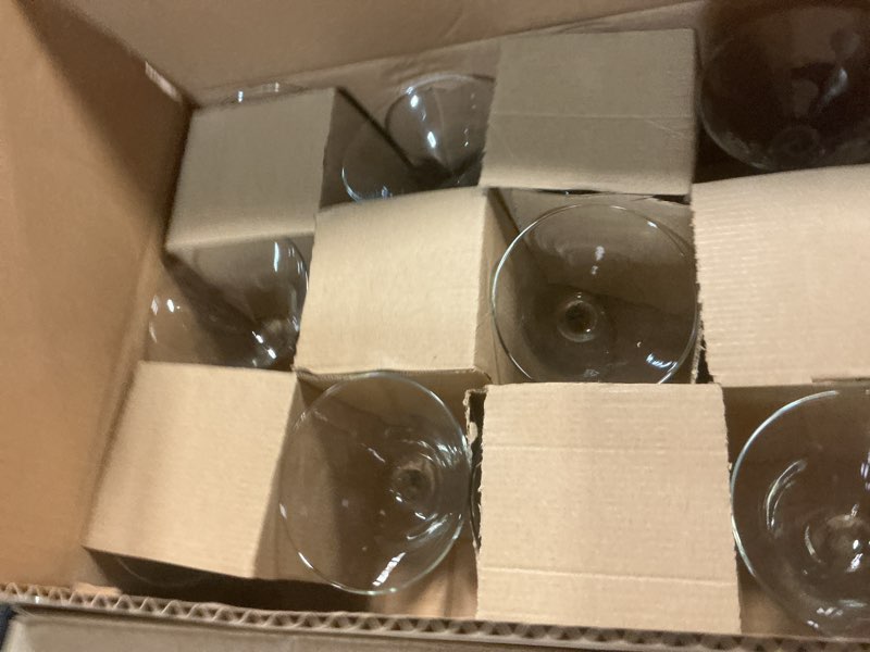 Condition photo showing New/Like New for vikko martini glasses set of 12, 5.2 ounce cocktail glasses with stem, elegant cosmopolitan glasses for martinis and cocktails, dishwasher safe, bulk martini pack of 12 martini