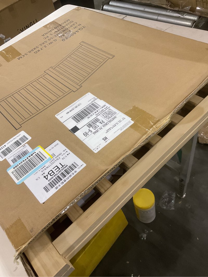 Condition photo showing Good Condition for Solid Wood Freestanding Pet Gate,Nature Wood Dog Gates for Doorways The House,Pet Gate for Stairs,Freestanding Indoor Gate Safety Fence,16.9" Height-3 Panels 3 Panel H:16.9'' 1