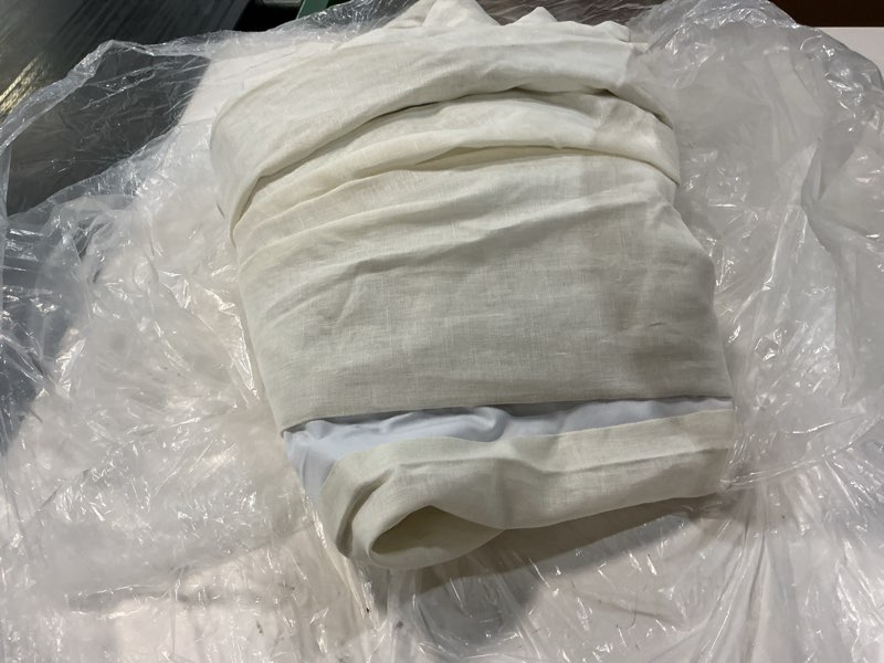 Condition photo showing Good Condition for european linen true blackout curtain - single panel, 48x108, ivory ( 1 panel