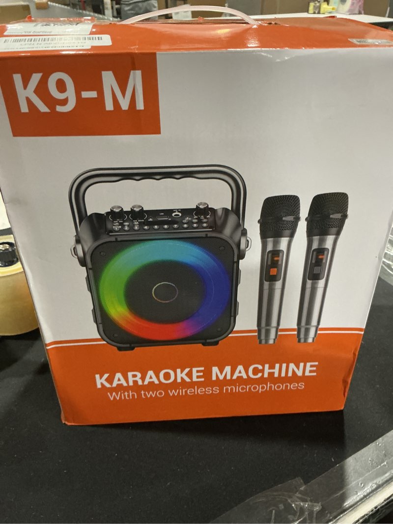 Condition photo showing Good Condition for Karaoke Machine, Portable Bluetooth Speaker with 2 Wireless Microphones for Adults & Kids with Light