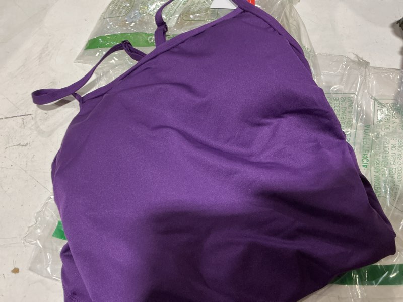 Condition photo showing Good Condition for baleaf women's athletic training adjustable strap one piece swimsuit medium new purple
