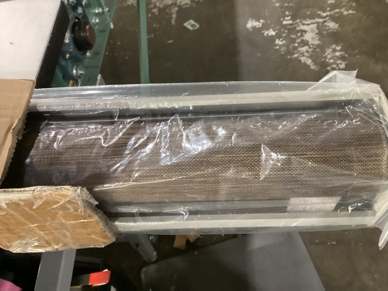 Condition photo showing New/Like New for persilux free-stop cordless roller window shades light filtering roller blinds for windows (brown 34.5" w x 72" h) natural woven fabric uv protection thermal insulation roller shades for windows home 34.5"w x 72"h brown (light filtering)