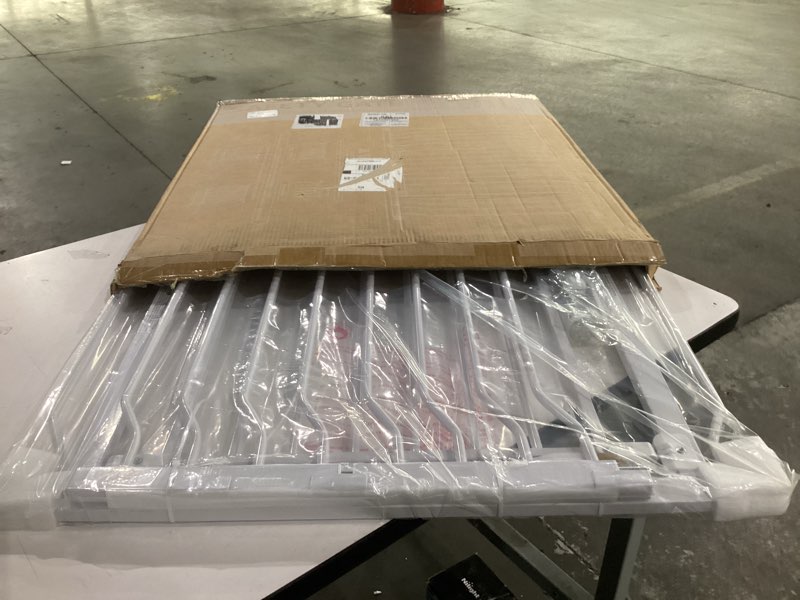 Condition photo showing Good Condition for mom's choice grownsy baby gate, 30.5"-53" auto-close dog gate for stairs & doorways, pressure-mounted easy install baby gate - no drill, walk through, safe & durable white 29"-53"*30"