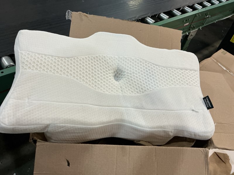 Condition photo showing Good Condition for effective pain relief cervical neck pillow for sleeping, ergonomic cooling side sleeper pillow for neck support, orthopedic odorless contour memory foam pillows, bed pillow for back stomach sleeper