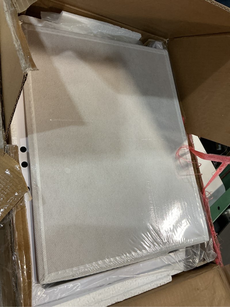 Condition photo showing Good Condition for Furnulem White Dresser with 5 Drawers, Vertical Storage Tower Fabric Dresser for Bedroom, Hallway, Entryway, Nursery, Closet Organizer, Nightstand Bedside Table Furniture, Sturdy Steel Frame, Wood Top White 5 Drawers