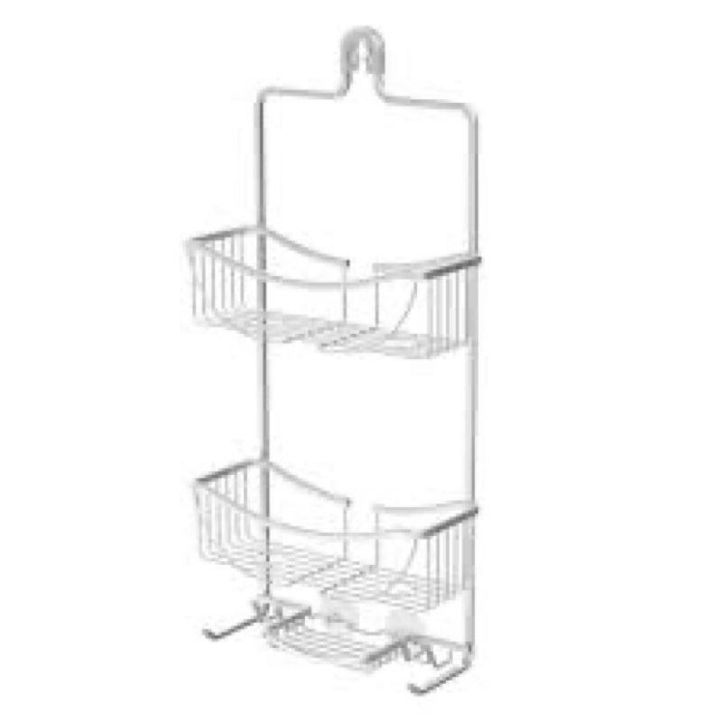 better living products 13632 venus 3-tier shower caddy, grey
