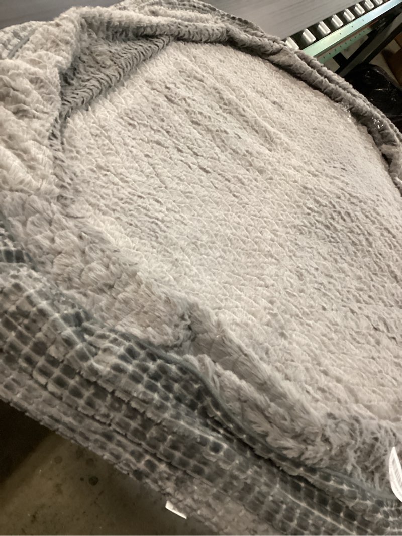 Condition photo showing As Is for JOEJOY Orthopedic Dog Beds Large Sized Dog, XL Egg-Crate Memory Foam Pet Couch Bed with Bolster Sides, Waterproof Lining, Removable Washable Cover & Non-Slip Bottom, Grey XL(42"x 32"x 7.5") Grey
