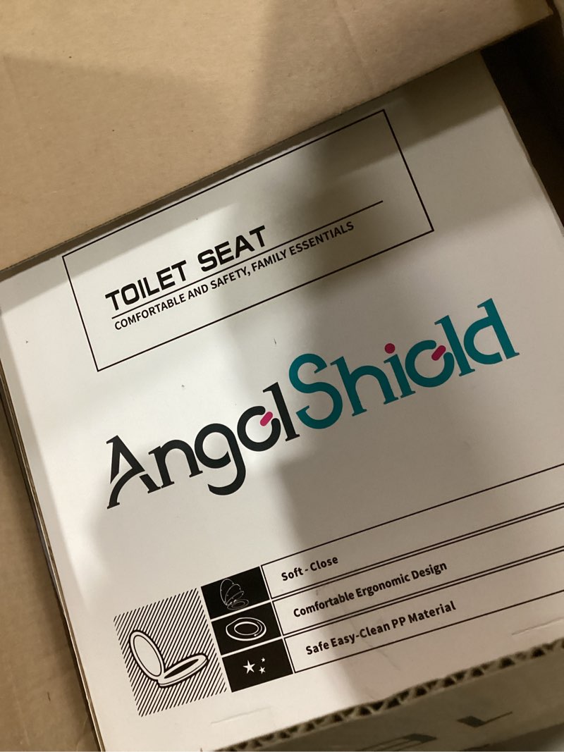 Condition photo showing Good Condition for mayfair edgewater - elongated enameled wood toilet seat in white with sta-tite  seat fastening system  and chrome hinge