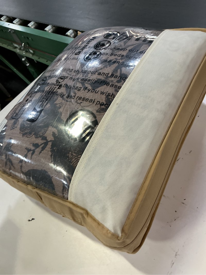 Condition photo showing New/Like New for merryword vintage floral comforter set queen, 100% natural cotton bedding with brown floral and butterfly, soft breathable comforter set for all seasons queen brown