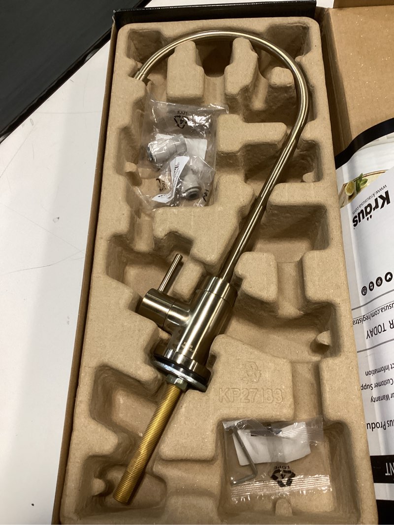 Condition photo showing Good Condition for KRAUS Purita 100% Lead-Free Kitchen Water Filter Faucet in Spot Free Antique Champagne Bronze, FF-100SFACB Spot-Free Antique Champagne Bronze Filter Faucet