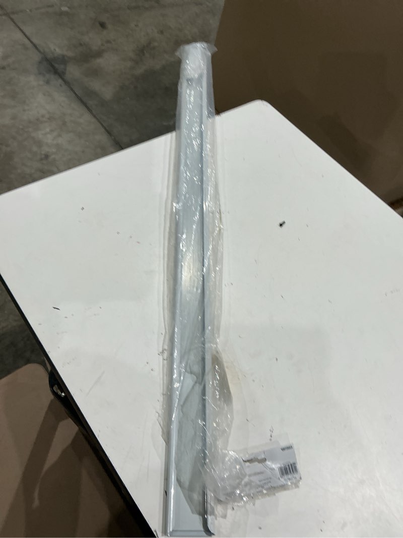 Condition photo showing As Is for project source 48-in to 84-in white steel wide-pocket curtain rod