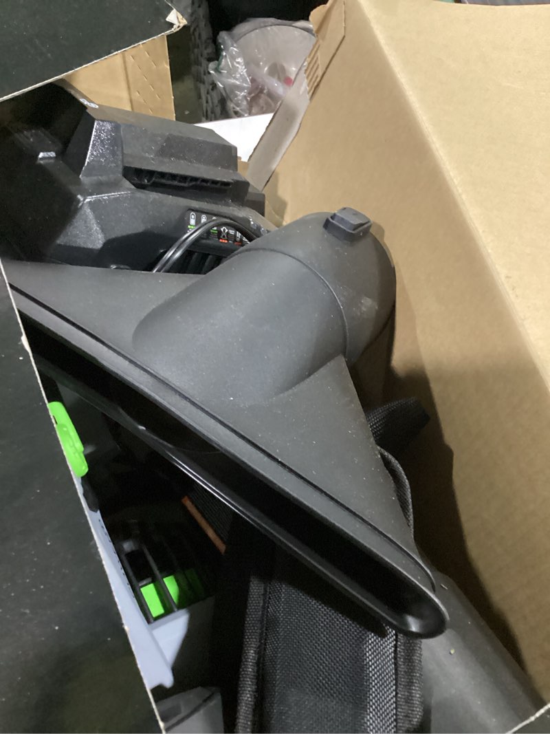 Condition photo showing As Is for ego power+ 56-volt 765-cfm 200-mph battery handheld leaf blower 5 ah (battery and charger included)