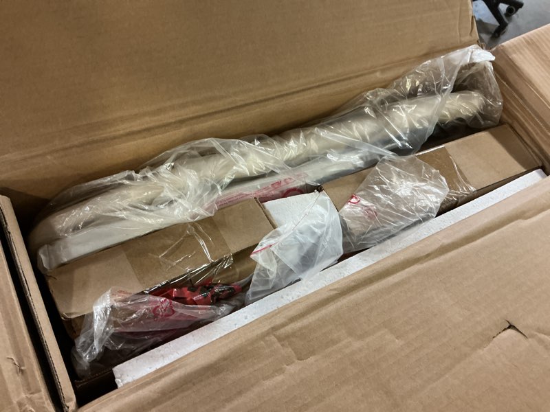 Condition photo showing New/Like New for Twin Upholstered LED Bed Frame with 2 Storage Drawers and 2-Tier Storage Bookcase Headboard, Velvet Princess Platform Bed for Kids/Girls/Boys, Heavy Duty Metal Support, No Box Spring Needed, Beige