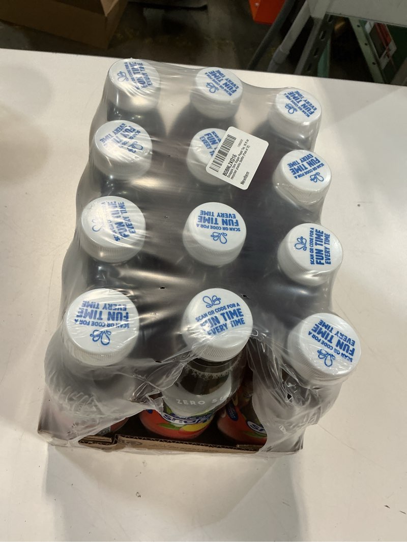 Condition photo showing New/Like New for ( 1026 jul 17 25)Snapple Zero Sugar Peach Tea, 16 fl oz recycled plastic bottle (Pack of 12) Zero Sugar Peach 16 Fl Oz (Pack of 12)