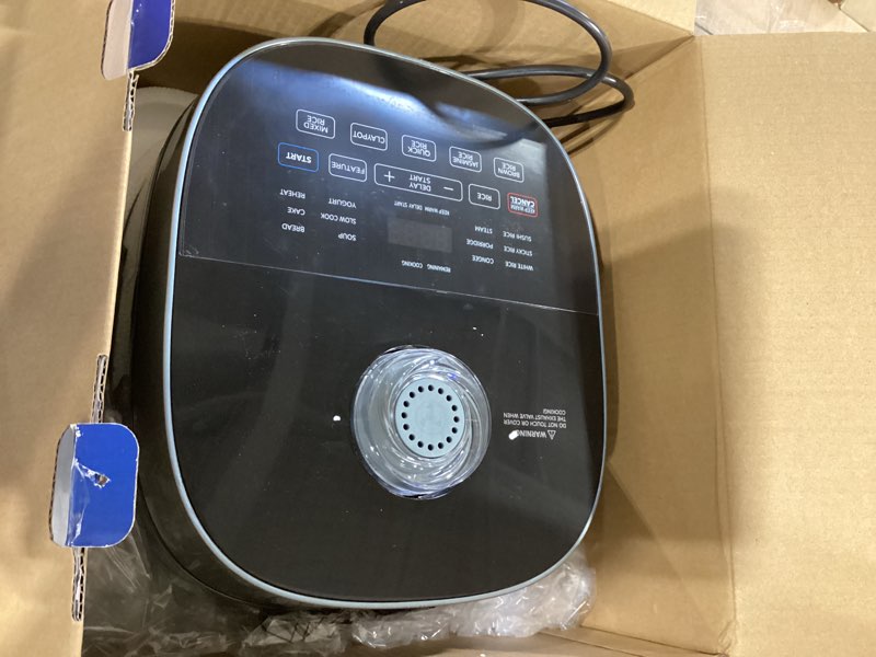 Condition photo showing Good Condition for midea 8 cups uncooked rice cooker, non-stick ceramic rice cooker with celadon coated inner pot, 15 smart cooking programs, 4l, mrd401t2bmb