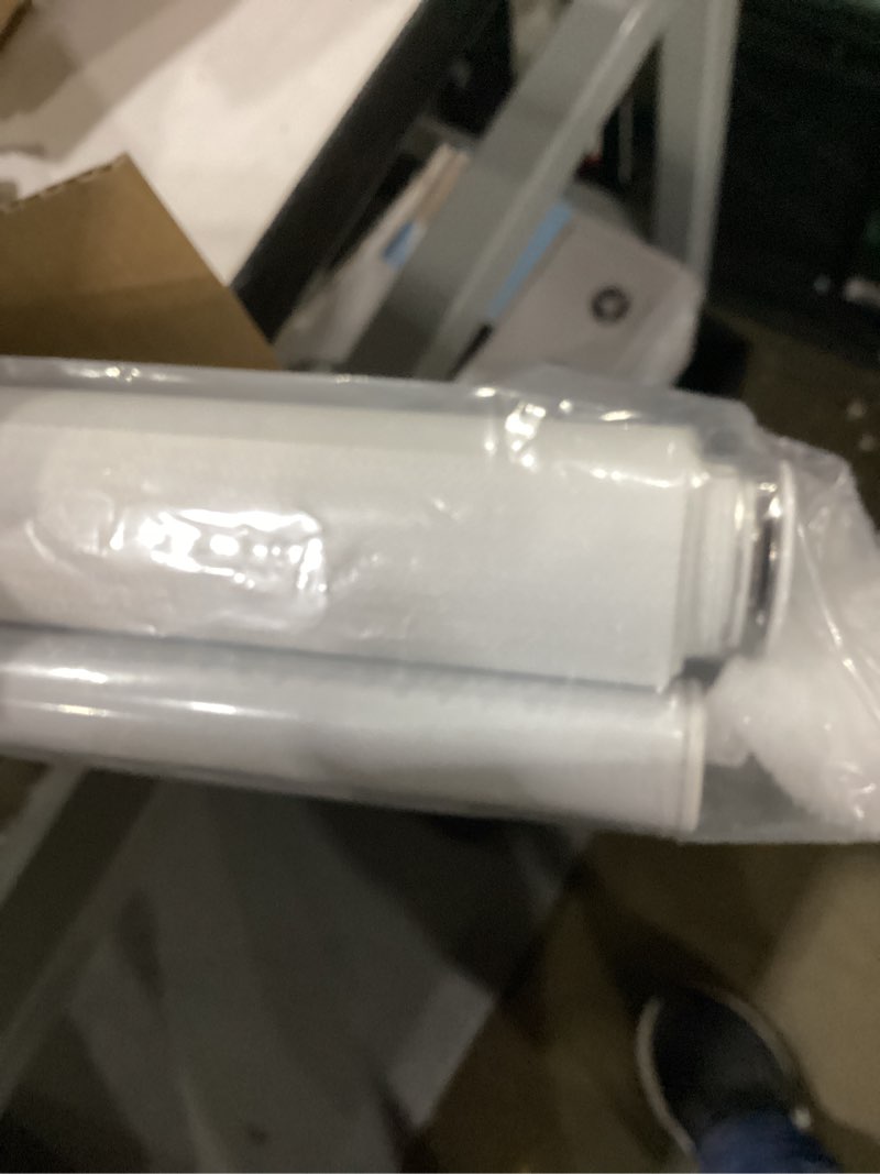 Condition photo showing New/Like New for LazBlinds No-Drill Cordless Zebra Blinds - Dual Layer Light Filtering & Room Darkening, Free-Stop Lift, Easy Install, Day & Night Privacy with Valance for Window 22" W x 64" H, White 22"W x 64"H White