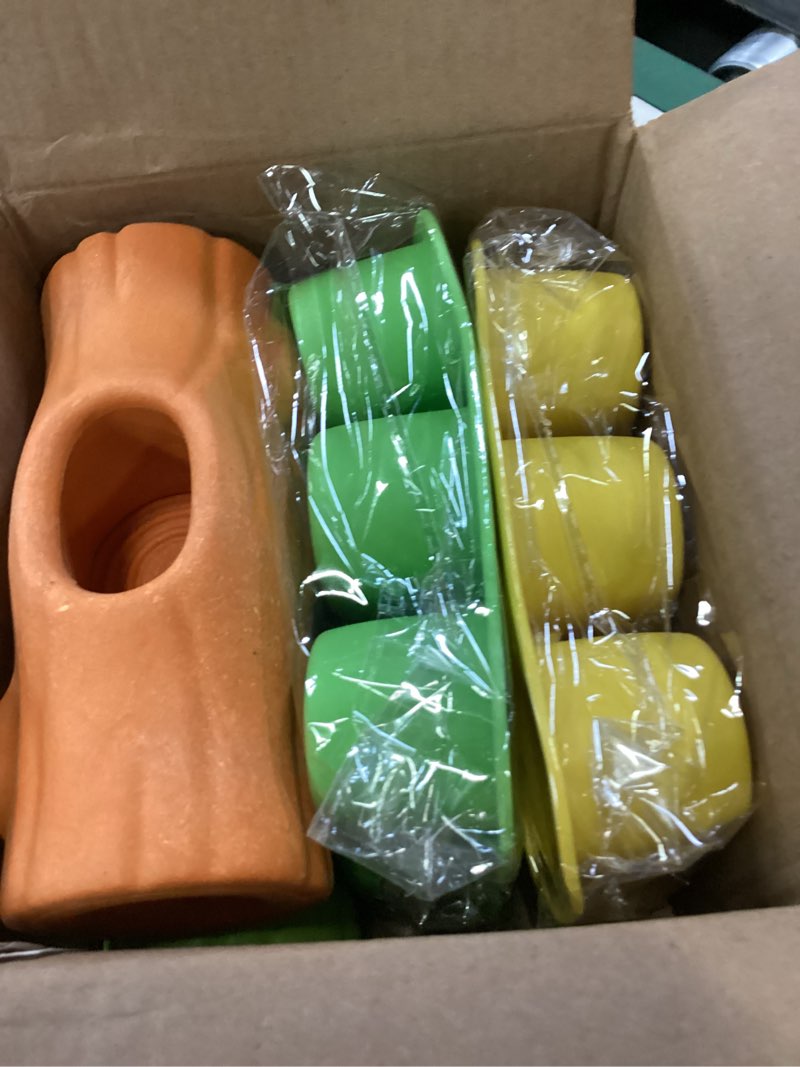 Condition photo showing Good Condition for 2 pack dog toys for aggressive chewers, interactive indestructible dog toys with frozen treat function, durable dog puzzle toy for large & medium dogs, orange & green orange & green tree stump 2 pack