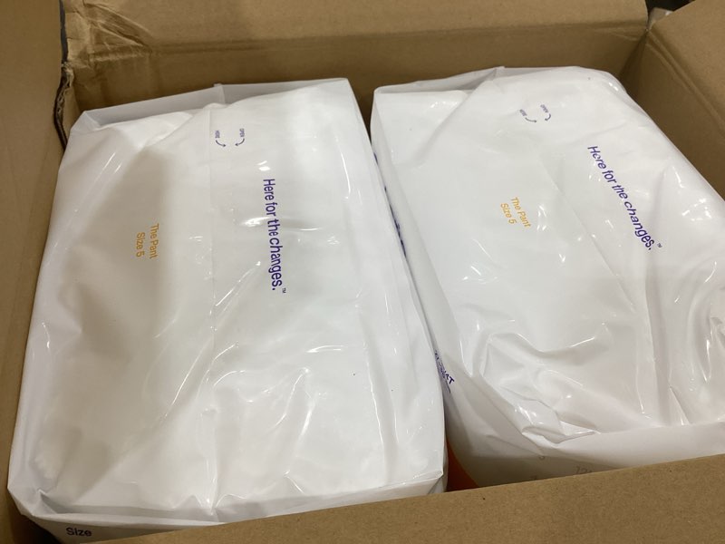Condition photo showing Good Condition for coterie the pant, size 5, refastenable training pants for sensitive skin, hypoallergenic, super absorbent overnight leak protection, 3t/4t (27-38 lbs) 112 count size 5, 27-38 pound (112 count)