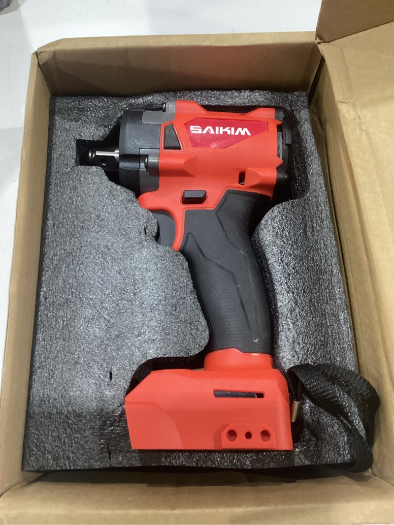 Condition photo showing Good Condition for cordless impact wrench 1/2 inch for milwaukee 18v battery, 200ft-lbs high torque impact driver, brushless electric impact gun with 4 modes & led light for car, truck, mower (battery not included)