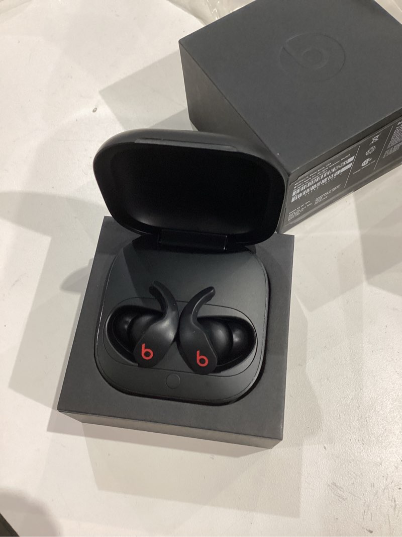 Condition photo showing Good Condition for Beats Fit Pro (1st Gen) - True Wireless Noise Cancelling Earbuds - Active Noise Cancelling - Sweat Resistant Earphones, Compatible with Apple & Android, Class 1 Bluetooth®- Beats Black Beats Black Fit Pro Without AppleCare+