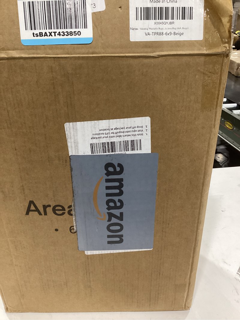 Condition photo showing Good Condition for Valenrug Washable Rugs 6x9 - Ultra Thin Stain Resistant 6x9 Rugs for Living Room, Non Slip Backing 0.25" Low Pile Rugs for Bedroom, Folable Machine Washable Area Rug (6x9, Beige) 01-beige 6' x 9' (Rectangular)