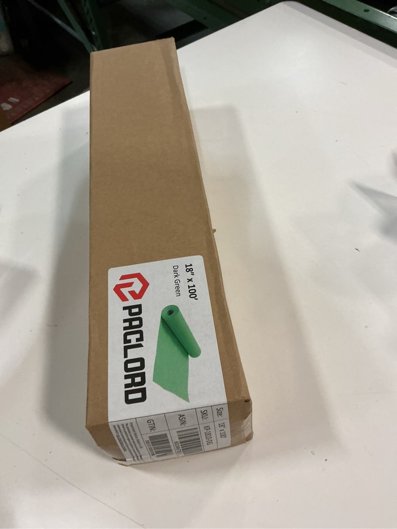 Condition photo showing New/Like New for USA-Made 18" x 1200" Christmas Green Kraft Paper Roll, 45 lbs Thickness, American Quality Colored Kraft Paper for School, Bulletin Board - Non-Toxic, Odorless, Safe for Kids 1 Roll 18"W x 1200"L Green