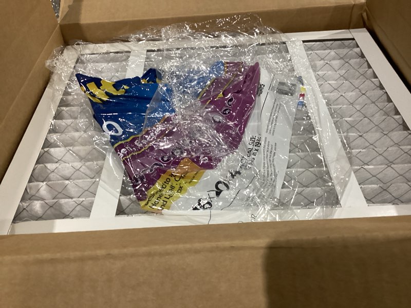 Condition photo showing As Is for filtrete 16x20x4 ac furnace air filter, mpr 1550, merv 12, fits lennox & honeywell, allergen, electrostatic air cleaning filter, 2-pack (actual size 15.88x19.88x4.31 in)
