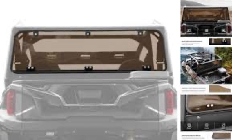 KIWI MASTER Hard Coat Poly Rear Back Windshield for 2016-2026 Polaris General 1000 Accessories General 4 1000 / General XP 1000 /