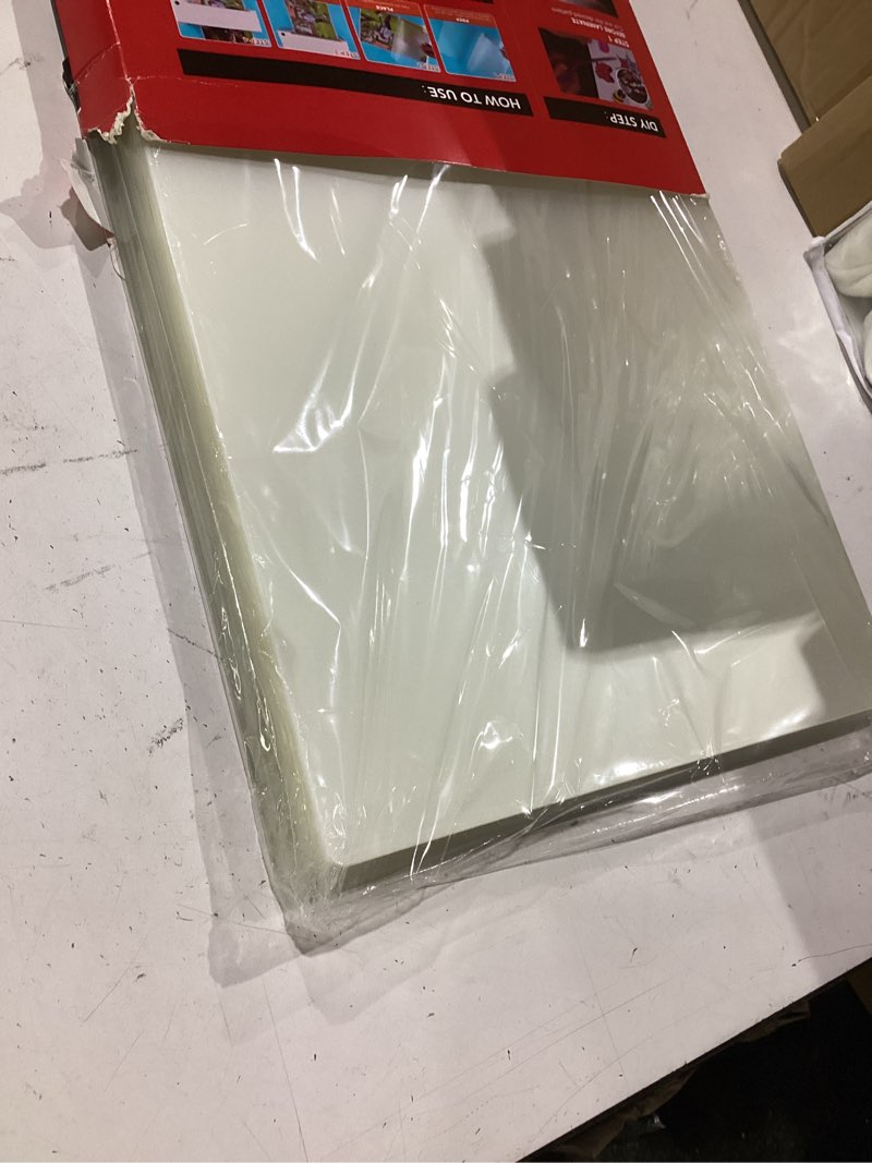 Condition photo showing New/Like New for caregy 100 pack laminating sheets, hold 11 x 17 inch sheet, 5 mil clear thermal laminating pouches 11.5 x 17.5 inch lamination sheet paper for laminator, round corner 100pack-11.5 x 17.5inch