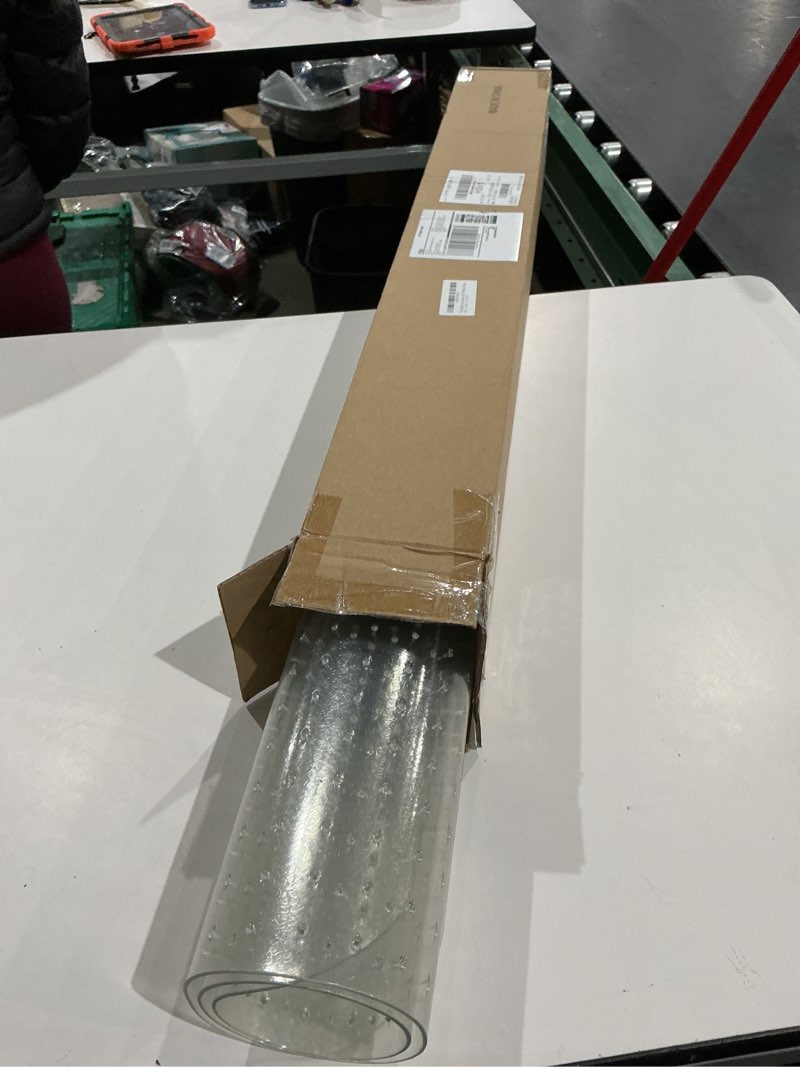 Condition photo showing Good Condition for office chair mat for low pile carpeted floors with lip, 36" x 48" plastic floor mat for desk chair on carpet,easy glide carpet protector mat for computer chairs,rolling chairs,home,office non-slip